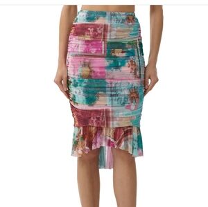 AFRM Multicolor High-Low Skirt